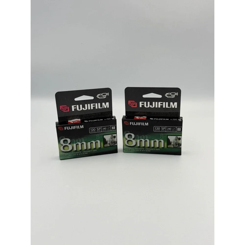 Fujifilm 8mm Video Cassette P6-120 120 Min Sealed Lot 2 Camcorder Tape NEW